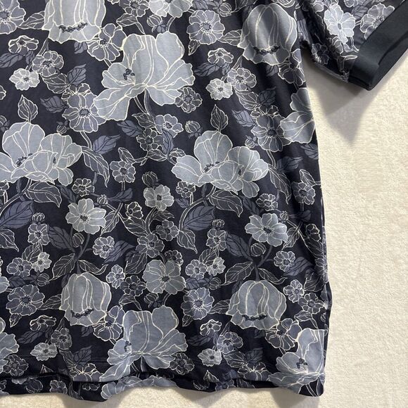 Abercrombie & Fitch Soft A&F Air Knit Super Soft Polo Men's Size XL Blue Floral - Picture 6 of 13